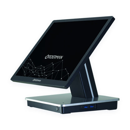 Orderman Magellan Easy POS-Terminal mit 15 Zoll Display, schräg von vorne