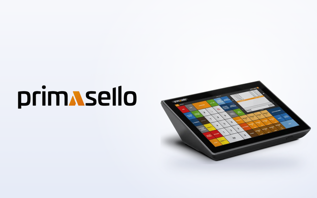 Primasello Logo mit Touch-Registrierkasse X320