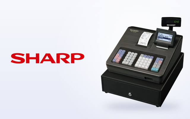 Sharp Logo mit Registrierkasse XE-A207B