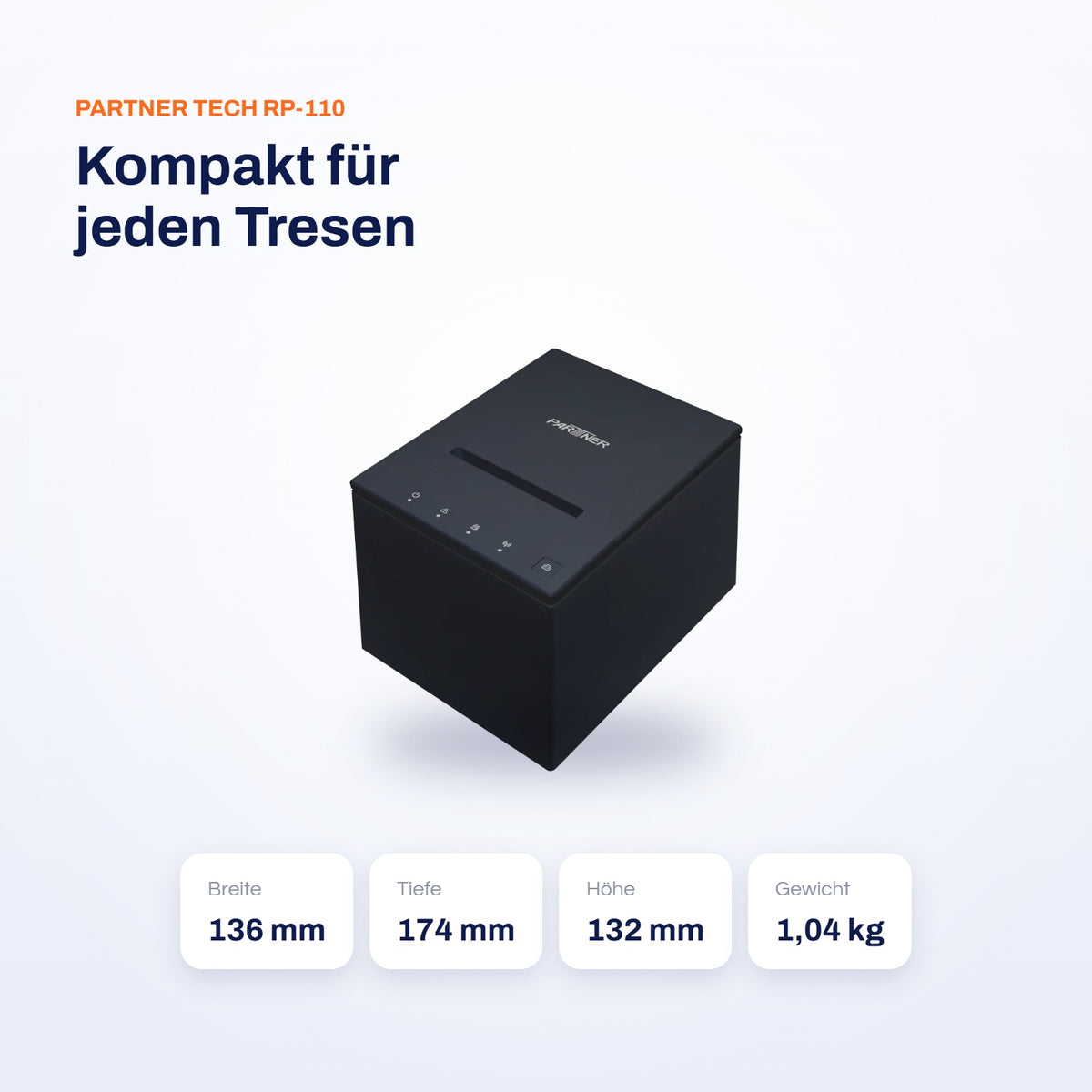 Partner Tech RP-110 – Maße und Gewicht