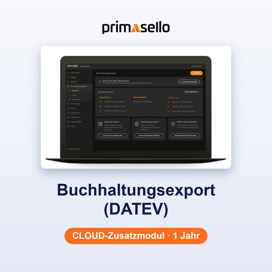 Primasello CLOUD Buchhaltungsexport DATEV