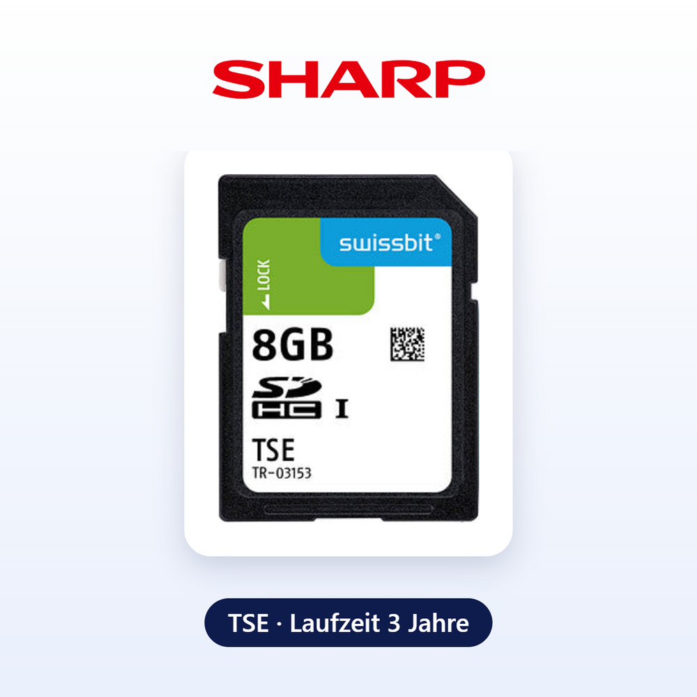 TSE für Sharp-Kassen – Swissbit SD-Karte